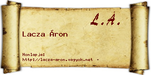Lacza Áron névjegykártya