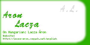 aron lacza business card